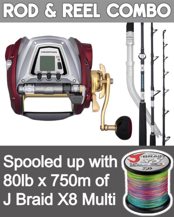 DAIWA SEABORG 1200MJ ELECTRIC REEL & SALTIST 56HT ROD COMBO
